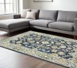 8' X 10' Navy And Blue Bohemian Rug