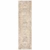 8' Beige And Ivory Medallion Runner Rug