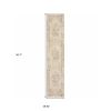 12' Beige And Ivory Runner Rug