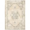 8' X 10' Beige And Ivory Center Jewel Area Rug