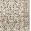 3' X 12' Beige And Ivory Medallion Runner Rug