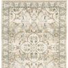 4' X 6' Beige And Ivory Medallion Area Rug