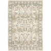 7' X 9' Beige And Ivory Medallion Area Rug