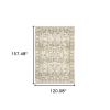 10' X 14' Beige And Ivory Medallion Area Rug