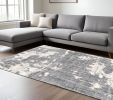 8' X 10' Grey And Ivory Grey Matter Area Rug
