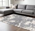 9' X 12' Grey And Ivory Grey Matter Area Rug
