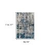 7' X 9' Grey And Blue Grey Skies Area Rug
