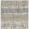 4' X 6' Grey And Ivory Abstract Lines Area Rug