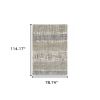 7' X 9' Grey And Ivory Abstract Lines Area Rug