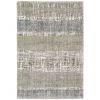 8' X 10' Grey And Ivory Abstract Lines Area Rug