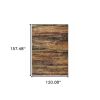 10' X 14' Gold And Slate Abstract Area Rug