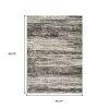 3' X 5' Ash And Slate Abstract Area Rug