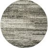 7' Round Ash And Slate Abstract Area Rug