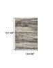 10' X 14' Ash And Slate Abstract Area Rug
