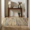 3' X 5' Blue and Ivory Power Loom Area Rug