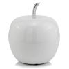 13" White Aluminum Decorative Apple Tabletop Sculpture
