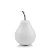 7" White Aluminum Decorative Pear Tabletop Sculpture