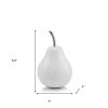 7" White Aluminum Decorative Pear Tabletop Sculpture