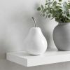 7" White Aluminum Decorative Pear Tabletop Sculpture