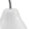 7" White Aluminum Decorative Pear Tabletop Sculpture