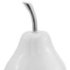 7" White Aluminum Decorative Pear Tabletop Sculpture
