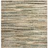 6' X 9' Ivory And Sage Abstract Area Rug