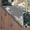 10' X 13' Ivory And Navy Blue Abstract Area Rug