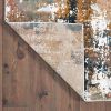 6' X 9' Ivory And Gray Abstract Area Rug