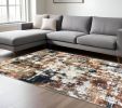 6' X 9' Ivory And Gray Abstract Area Rug