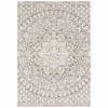 10' X 13' Ivory And Gray Medallion Distressed Area Rug