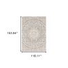 10' X 13' Ivory And Gray Medallion Distressed Area Rug