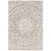 10' X 13' Ivory And Gray Medallion Distressed Area Rug