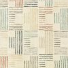 4' X 6' Ivory Blue And Red Geometric Area Rug