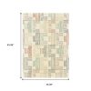 4' X 6' Ivory Blue And Red Geometric Area Rug