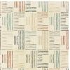 4' X 6' Ivory Blue And Red Geometric Area Rug