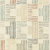 5' X 7' Ivory Blue And Red Geometric Area Rug