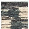 8' Blue And Ivory Runner Rug