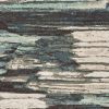 4' X 6' Ivory Blue And Gray Abstract Area Rug