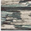 4' X 6' Ivory Blue And Gray Abstract Area Rug
