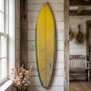 76" X 18" Yellow Wood Hanging Dimensional Sculpture