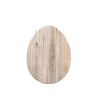 24" X 18" Gray Reclaimed Wood Egg Shaped Wall Decor