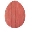 24" X 18" Red Reclaimed Wood Egg Shaped Wall Decor