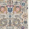 10' Ivory And Blue Floral Runner Rug