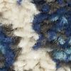 4' X 6' Navy Blue Yellow And Pink Floral Area Rug