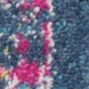 10' Blue And Pink Medallion Distressed Runner Rug