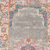 10' Gray And Gold Medallion Distressed Runner Rug