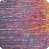 8' Blue And Orange Abstract Round Rug