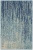 2' X 3' Blue And Ivory Abstract Area Rug