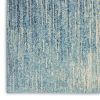 8' X 10' Blue And Ivory Abstract Area Rug