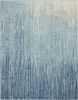 8' X 10' Blue And Ivory Abstract Area Rug